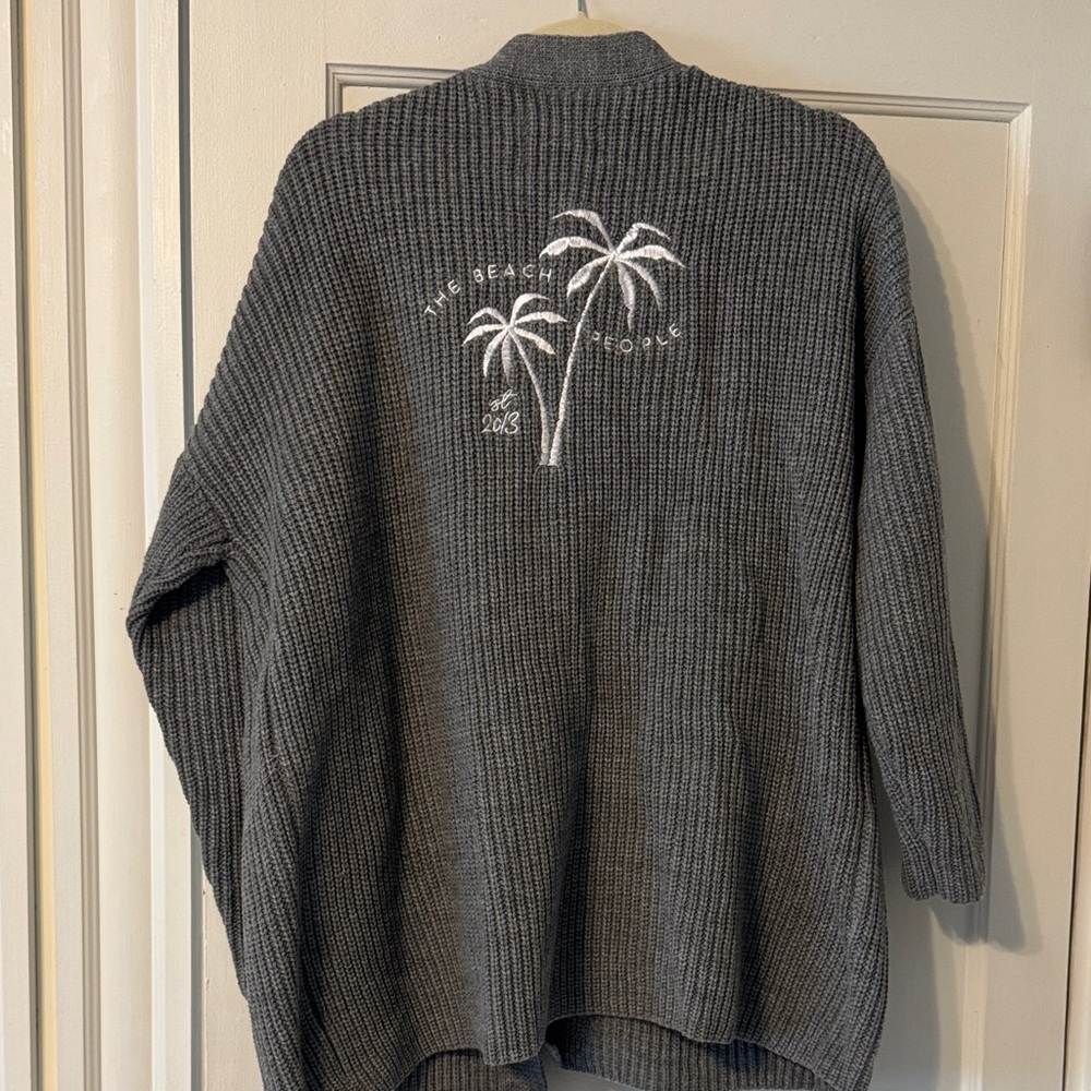 Gray Open-Front Cardigan - Picture 4 of 4